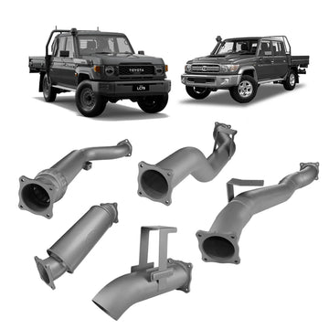 Redback Extreme Duty 4" Turbo Back Exhaust for Toyota Landcruiser 79 Series Dual Cab (2012 - 2024) - Brixton 4x4 - Buy Online Now!